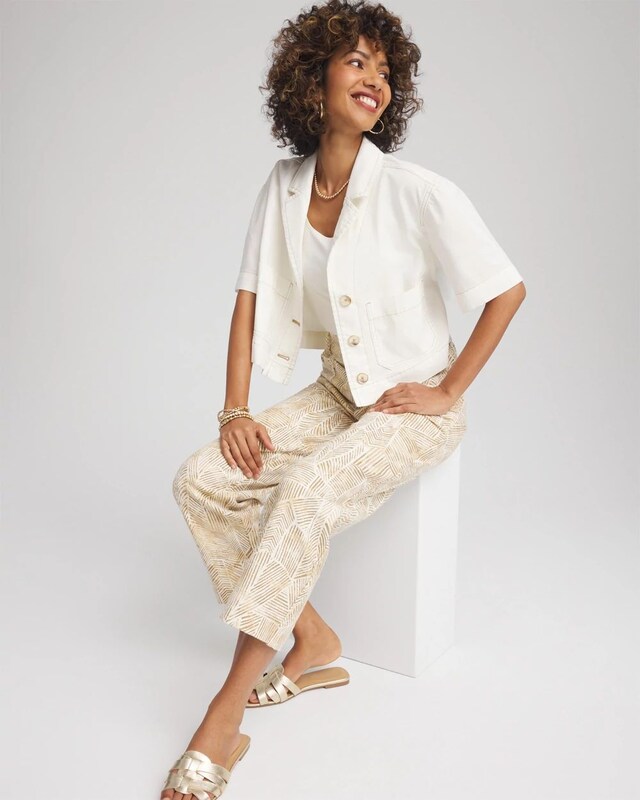 Soft-Stretch Short Cotton Shacket - image 2